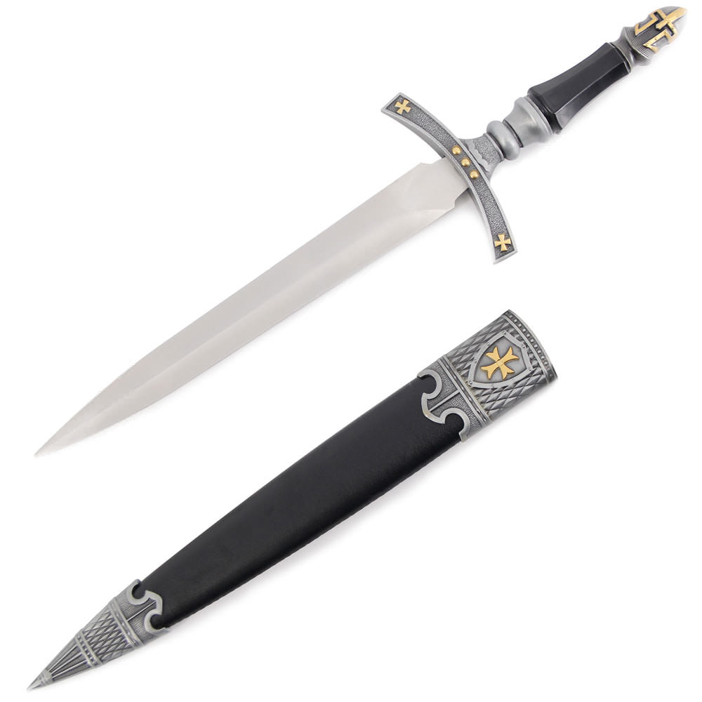 16.5" Royal Arms Medieval Crusader Templar Dagger - TOPHATTER'S ARMORY DEALS Collectible Weapons - Tophatter Daily Deals