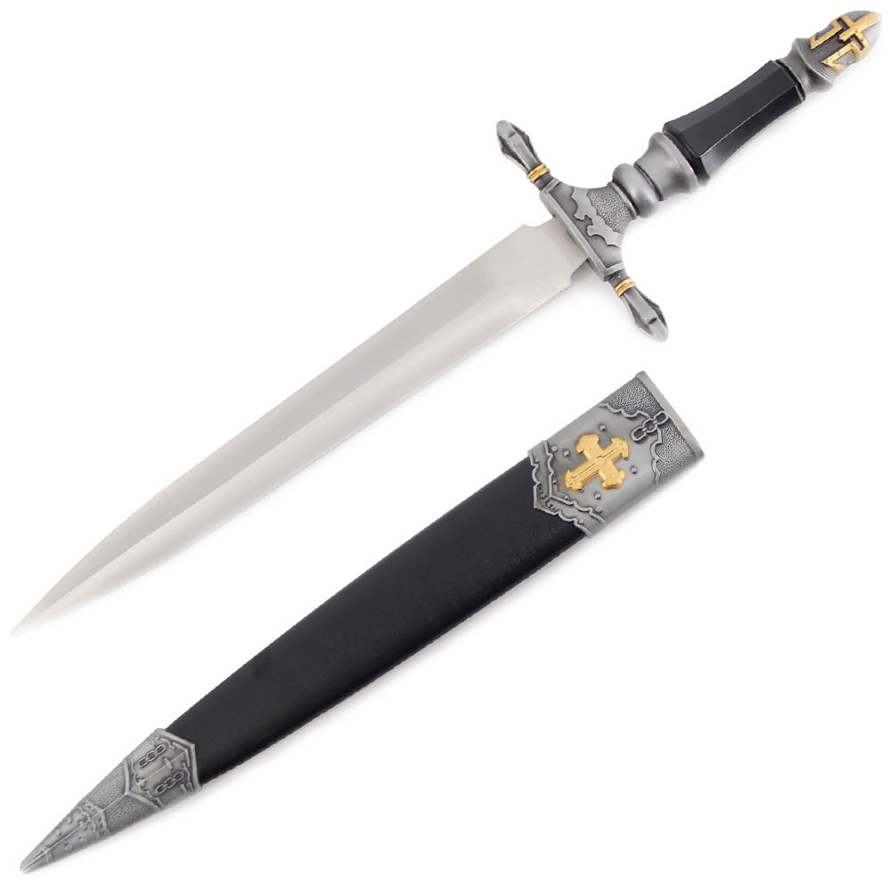 16.5" Medieval Crusader Knights of Templar Dagger Collectible Weapons - Tophatter Daily Deals