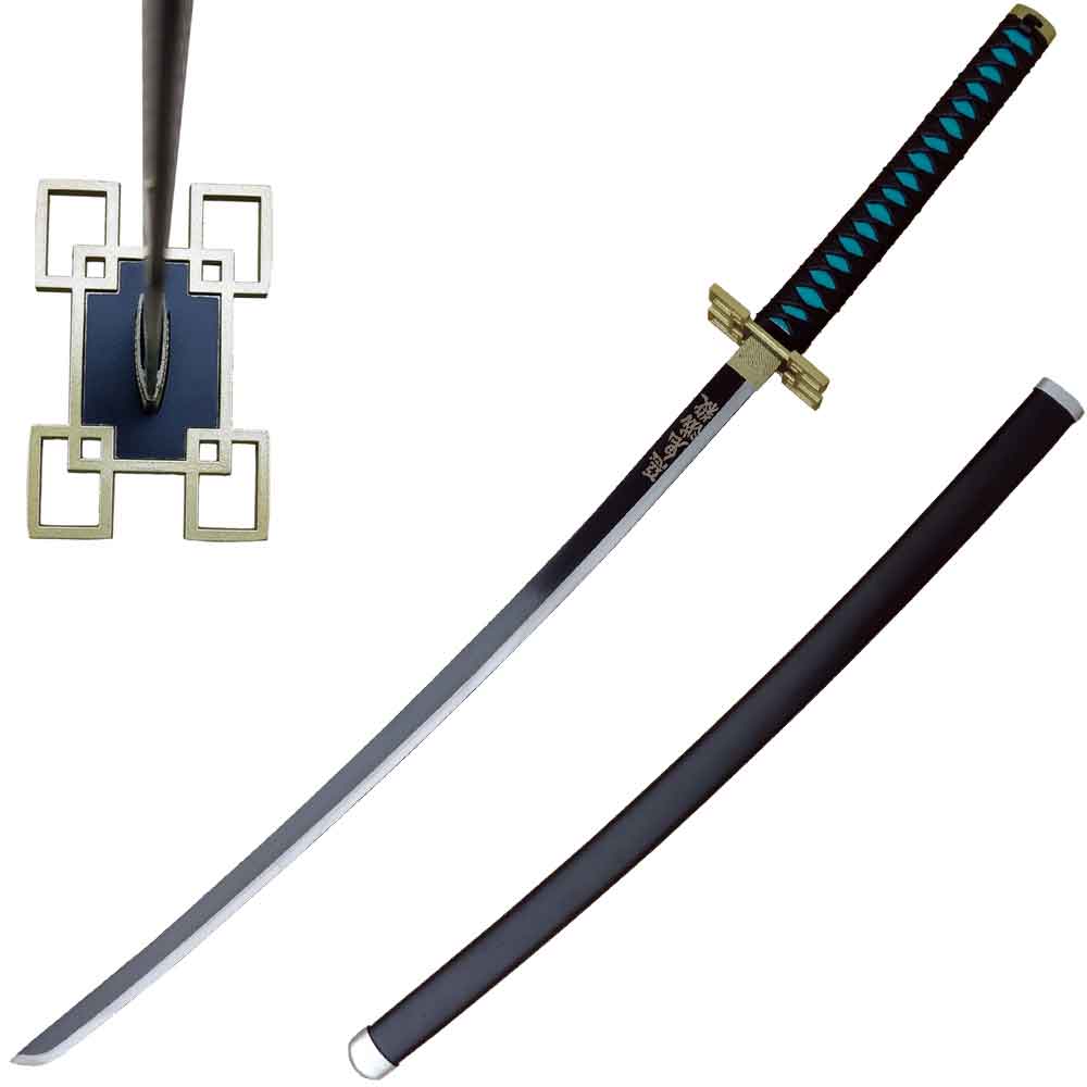 41" Steel Anime Tokitou Muichirou Demon Sword with Scabbard - TOPHATTER'S ARMORY DEALS Collectible Weapons - Tophatter Daily Deals