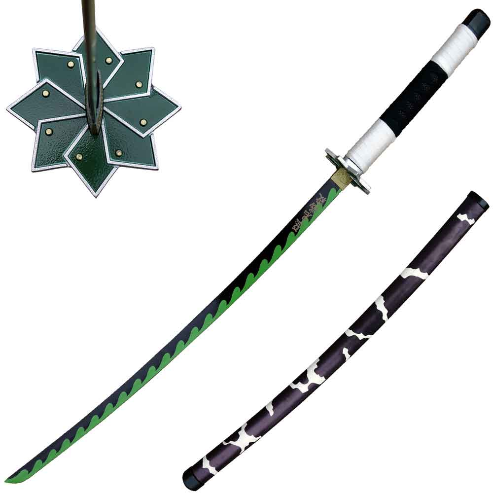 41" Steel Sanemi Shinazugawa Demon Anime Katana Sword - TOPHATTER'S ARMORY DEALS Collectible Weapons - Tophatter Daily Deals