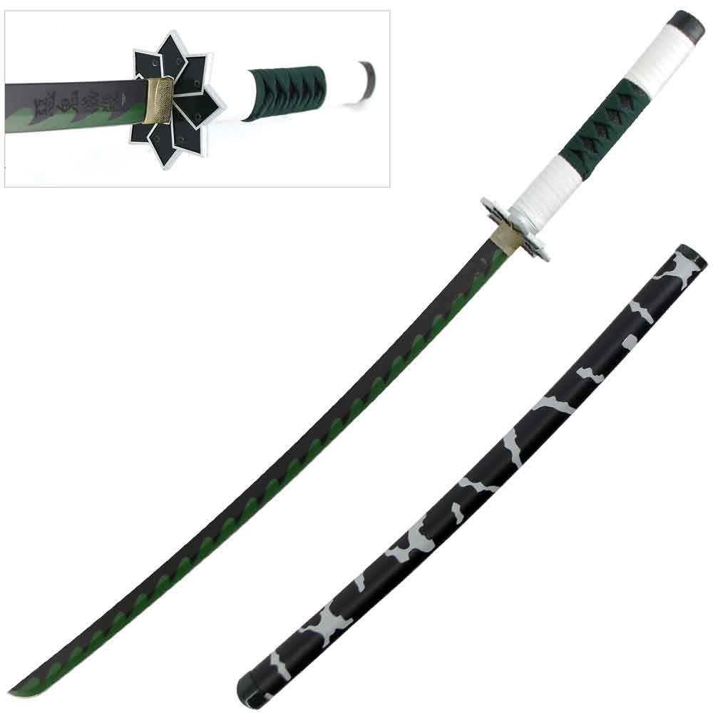 39.5" Steel Sanemi Shinazugawa Nichirin Katana Samurai Sword - TOPHATTER'S ARMORY DEALS Collectible Weapons - Tophatter Daily Deals