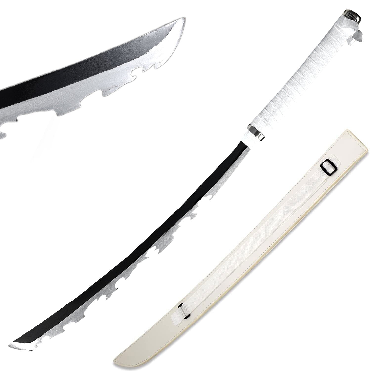 Carbon Steel Inosuke Hashibira's Real Metal Sword, Katana Anime Sword - TOPHATTER'S ARMORY DEALS Collectible Weapons - Tophatter Daily Deals