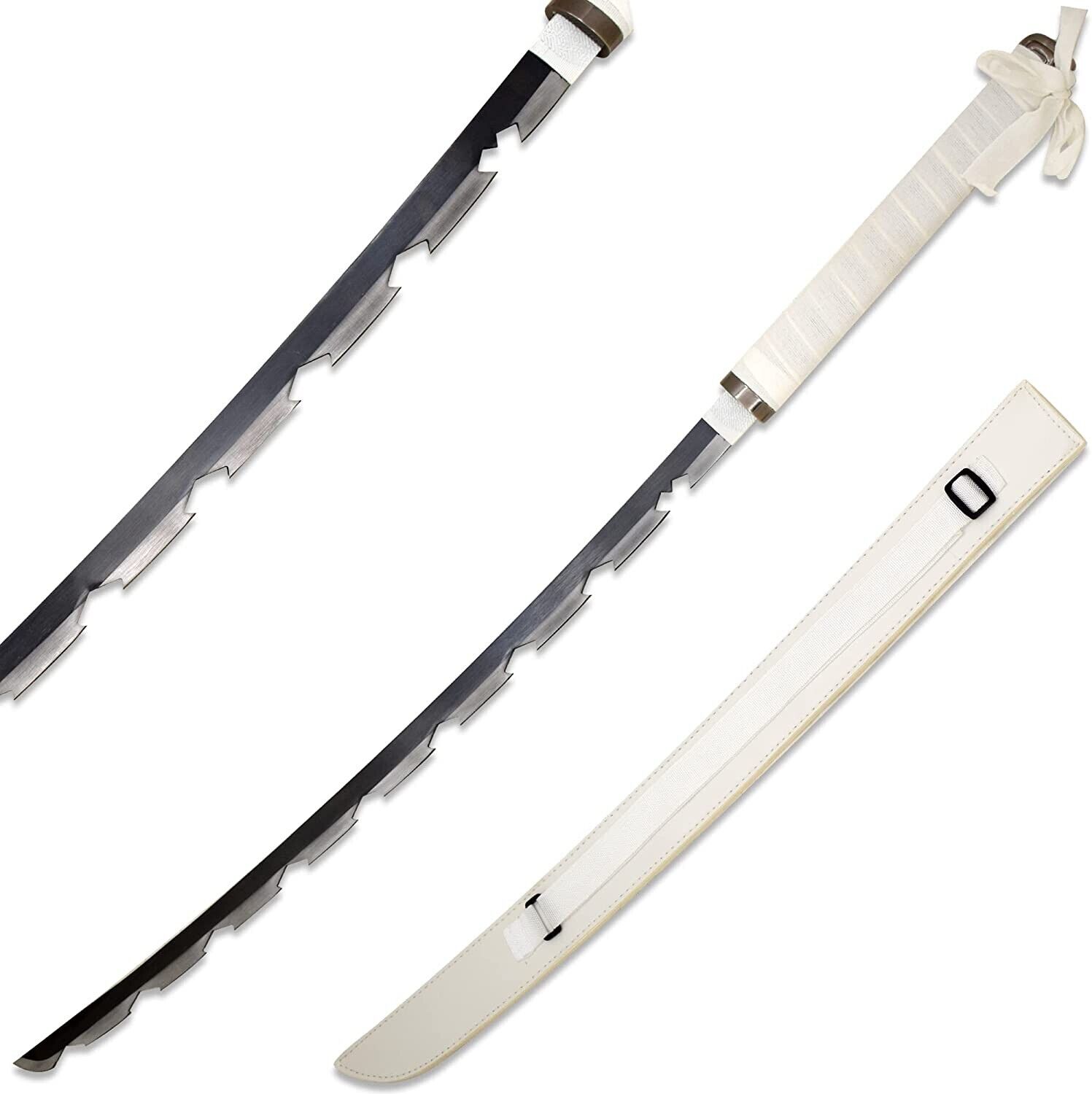 Carbon Steel Inosuke Hashibira's Sword Real Metal, Katana Anime Sword - TOPHATTER'S ARMORY DEALS Collectible Weapons - Tophatter Daily Deals