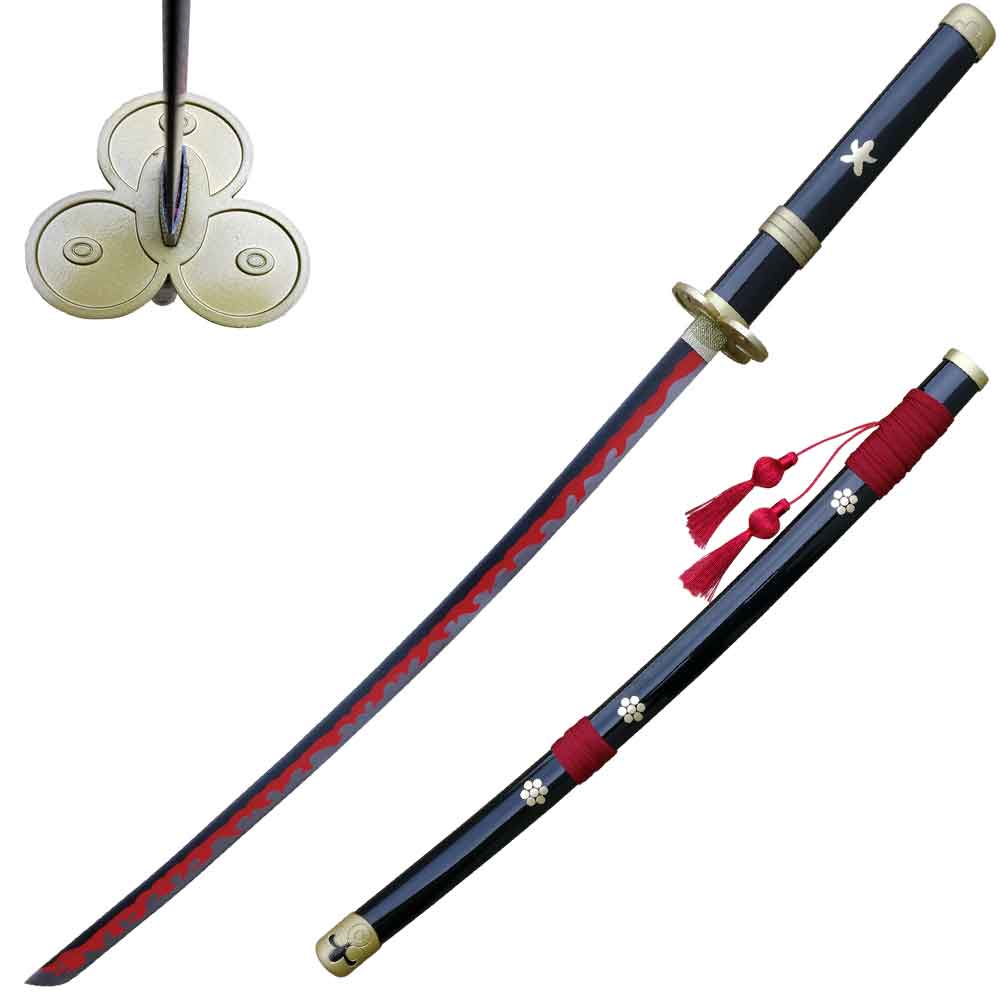 40.5" Enma Zoro's Roronoa Steel Katana Samurai Anime Sword Collectible Weapons - Tophatter Daily Deals