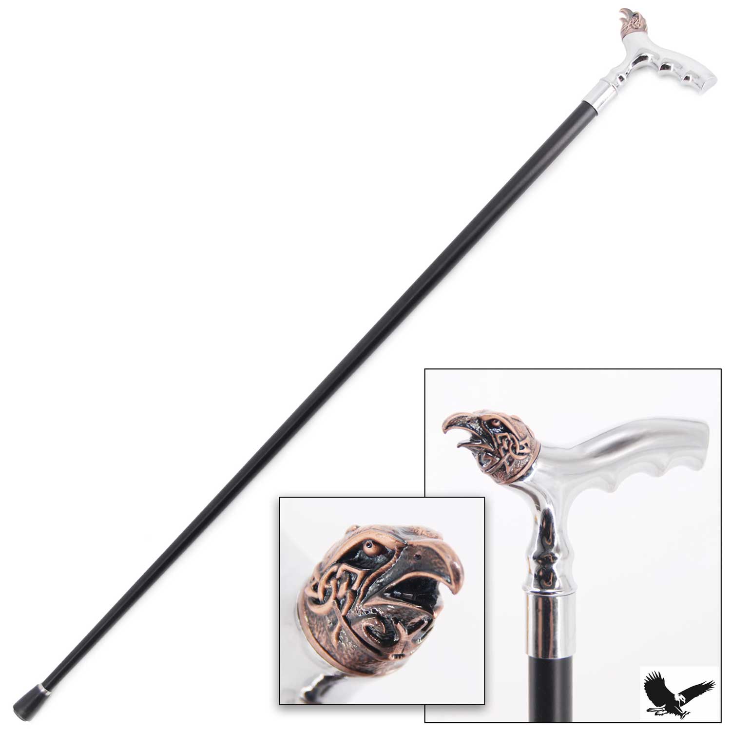36" Copper Eagle Head Handle Gentlemen Walking Cane Stick - TOPHATTER'S ARMORY DEALS Collectible Weapons - Tophatter Daily Deals