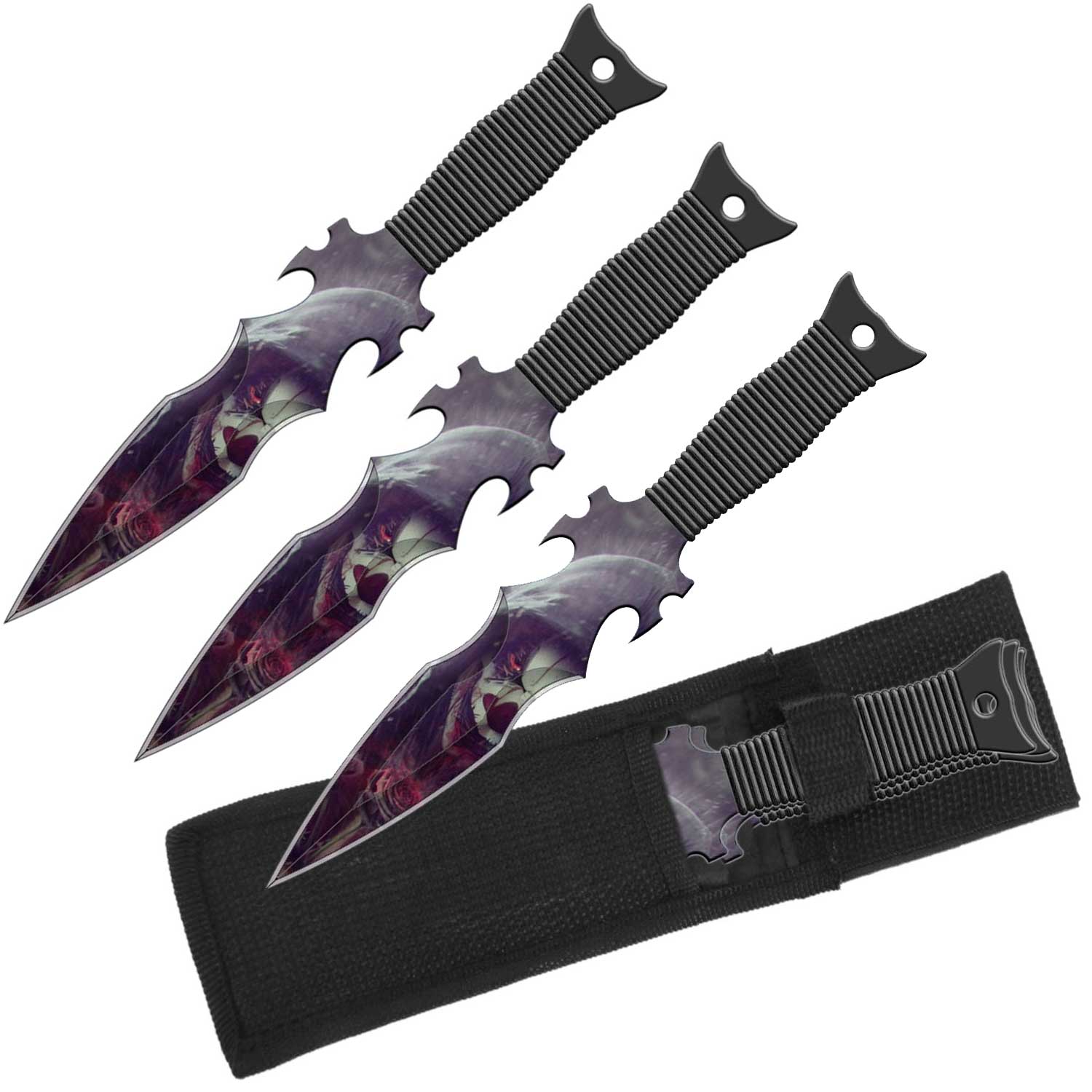 Pennywise Clown Throwing Knives Set - Set of 3 Throwers - TOPHATTER'S ARMORY DEALS Collectible Weapons - Tophatter Daily Deals