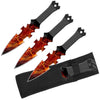 Flaming Skull Throwing Knife Set and Sheath - Set of 3 Throwers - TOPHATTER'S ARMORY DEALS Collectible Weapons - Tophatter Daily Deals