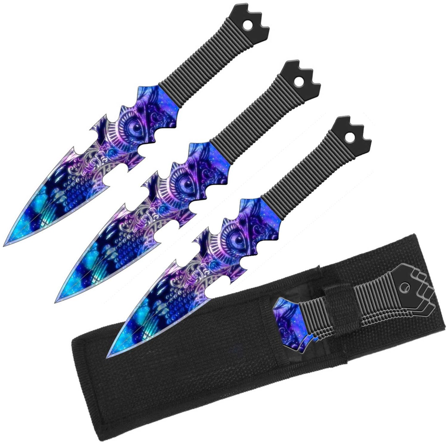 Bastet Goddess Throwing Knife Set and Sheath - Set of 3 Throwers - TOPHATTER'S ARMORY DEALS Collectible Weapons - Tophatter Daily Deals