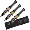 Lightening Lion Throwing Knife Set and Sheath - Set of 3 Throwers - TOPHATTER'S ARMORY DEALS Collectible Weapons - Tophatter Daily Deals