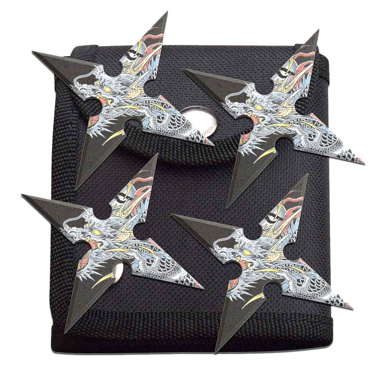 4 PC Dragon Shuriken Throwing Ninja Stars Collectible Weapons - Tophatter Daily Deals
