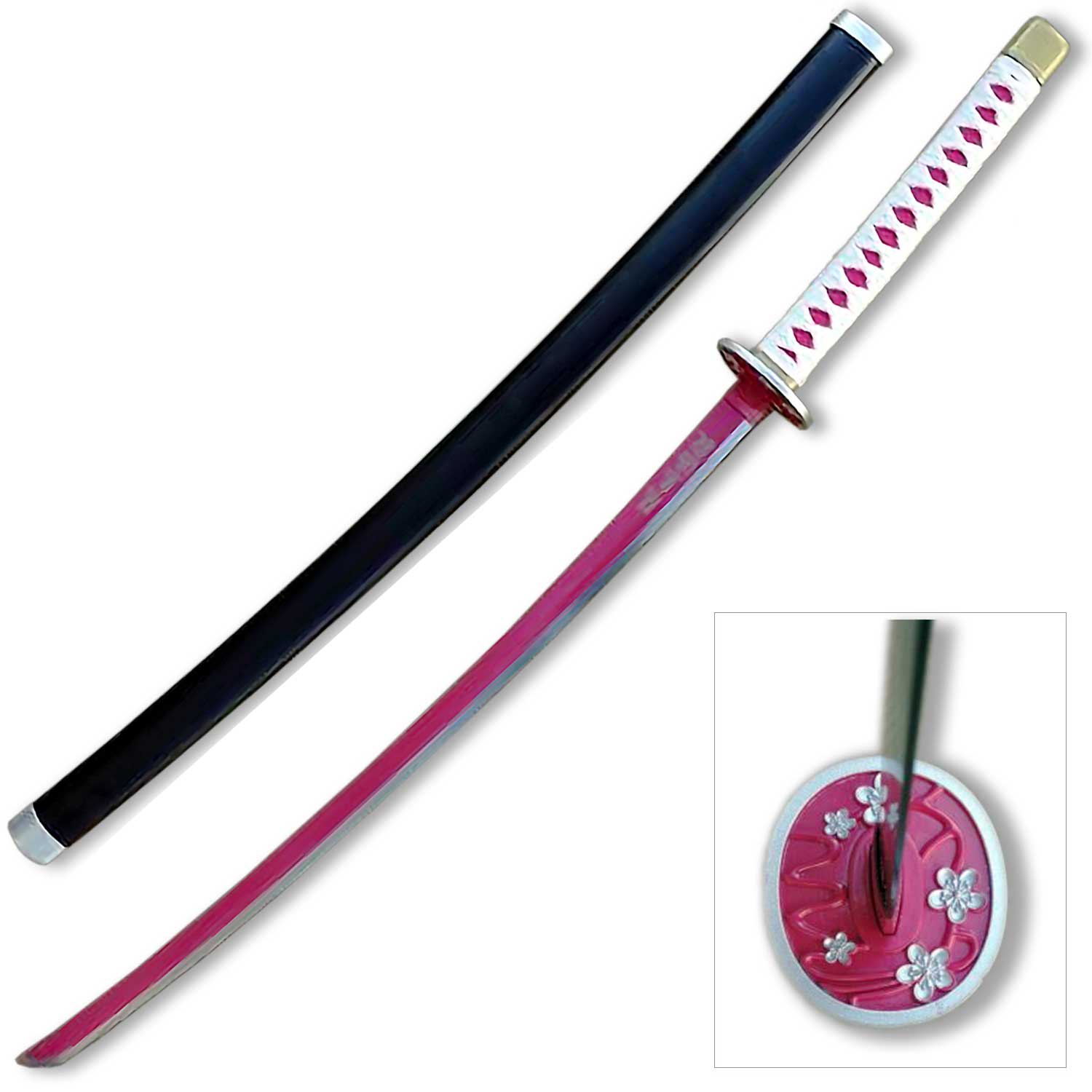 40" Steel Anime Demon Kanao Tsuyuri Sword with Scabbard - TOPHATTER'S ARMORY DEALS Collectible Weapons - Tophatter Daily Deals