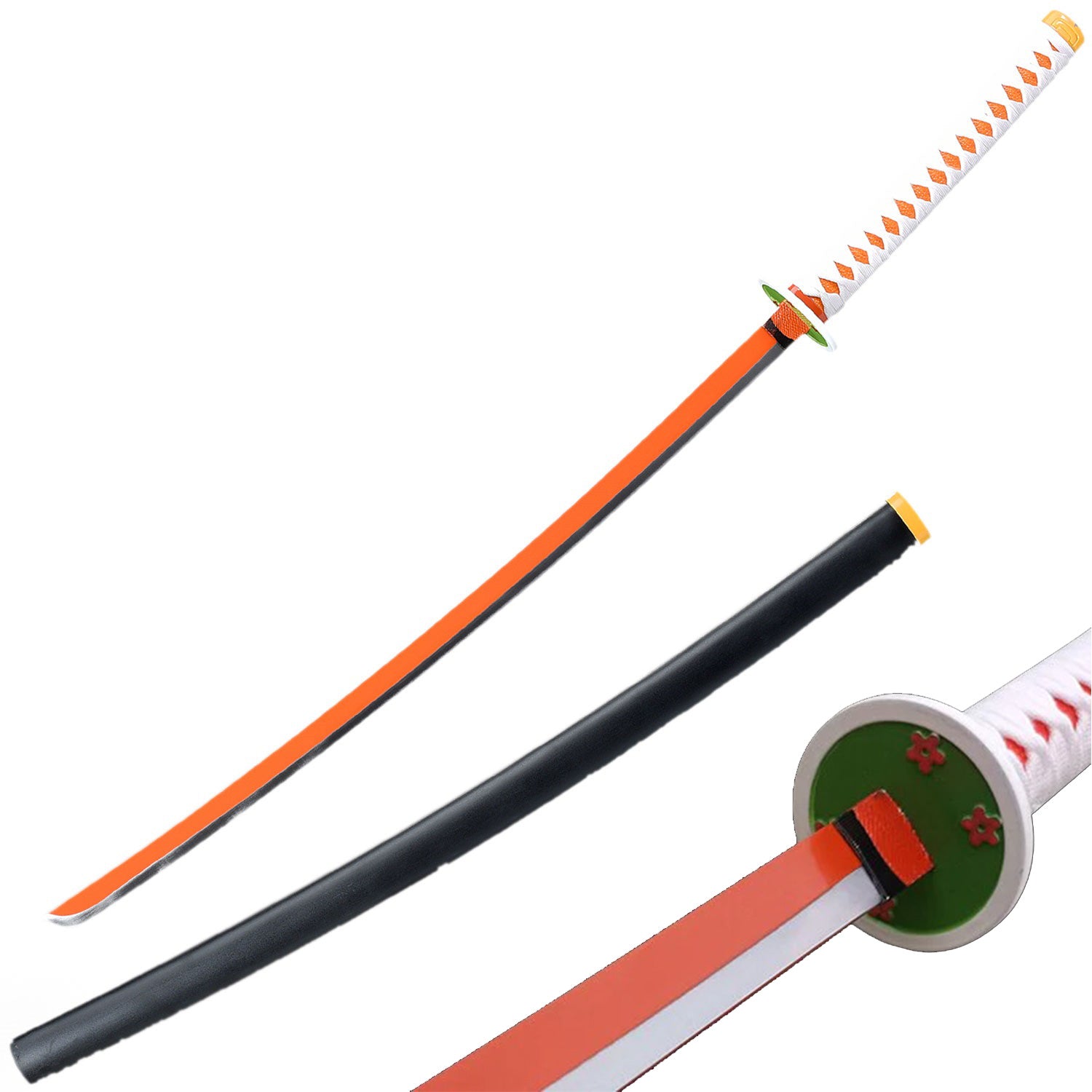 40.5" Steel Kanao Tsuyuri Nichirin Demon Killer Katana Samurai Anime Sword Collectible Weapons - Tophatter Daily Deals
