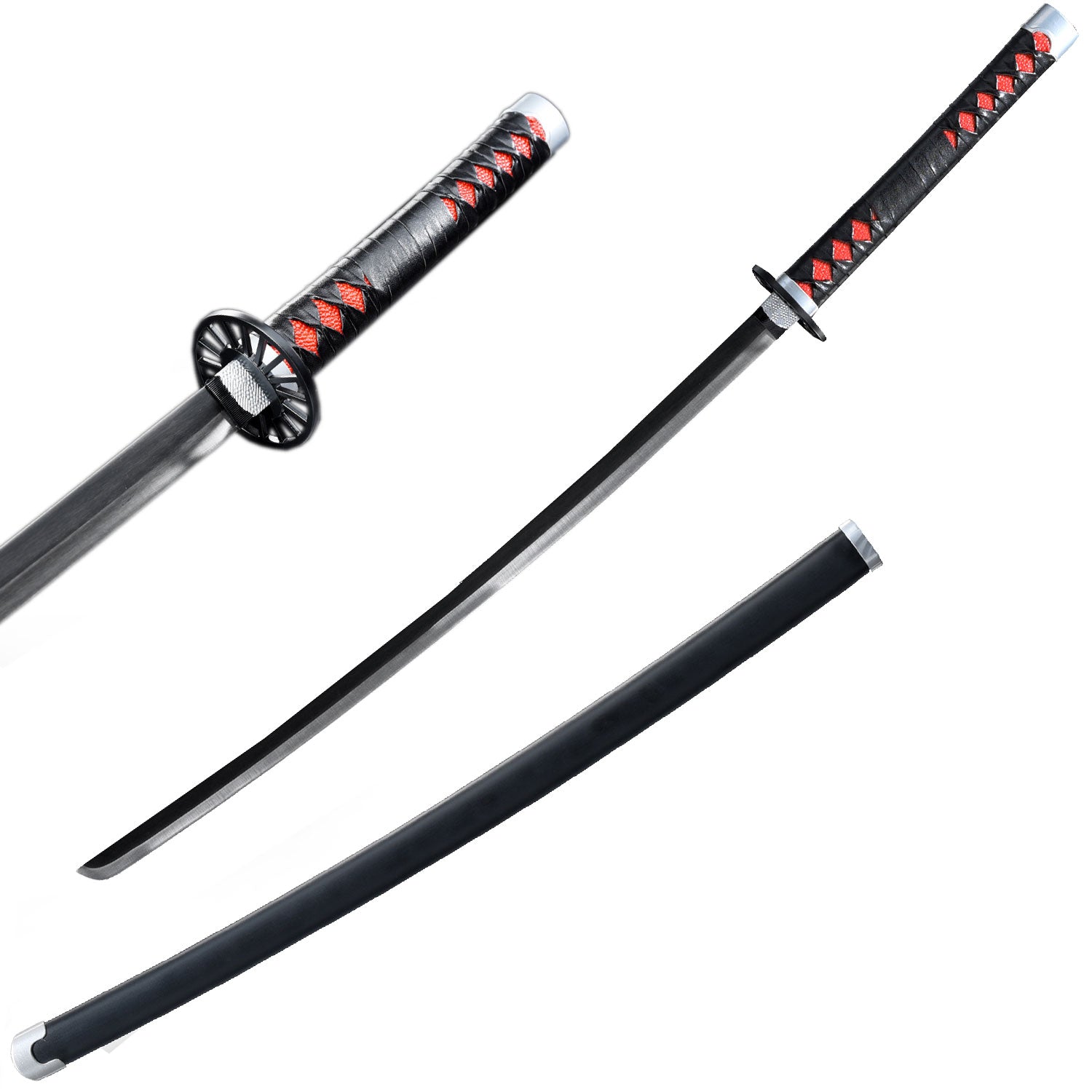 41" Steel Tanjiro Kamado Nichirin Katana Sword Demon Killer Anime Collectible Weapons - Tophatter Daily Deals