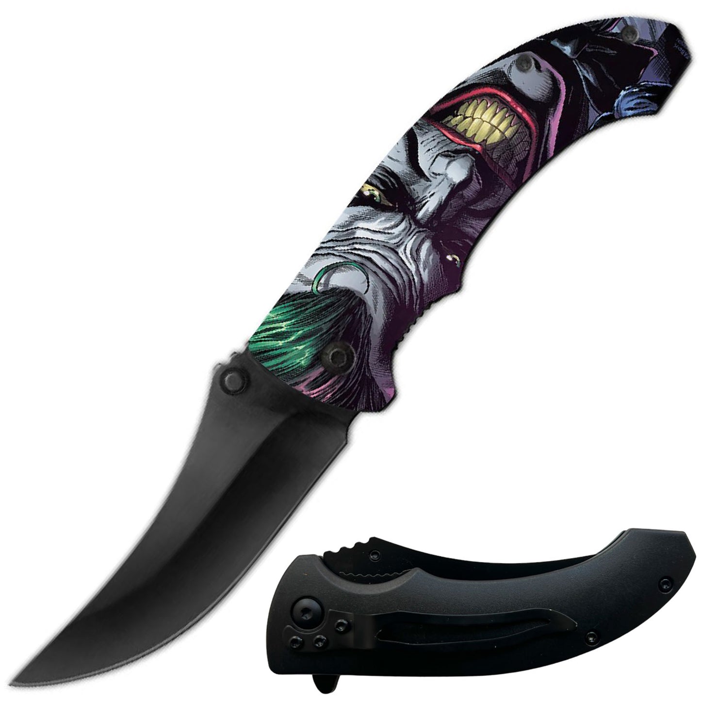 8" Joker Spring Assisted Open Folding Pocket Knife - TOPHATTER'S ARMORY DEALS Collectible Weapons - Tophatter Daily Deals