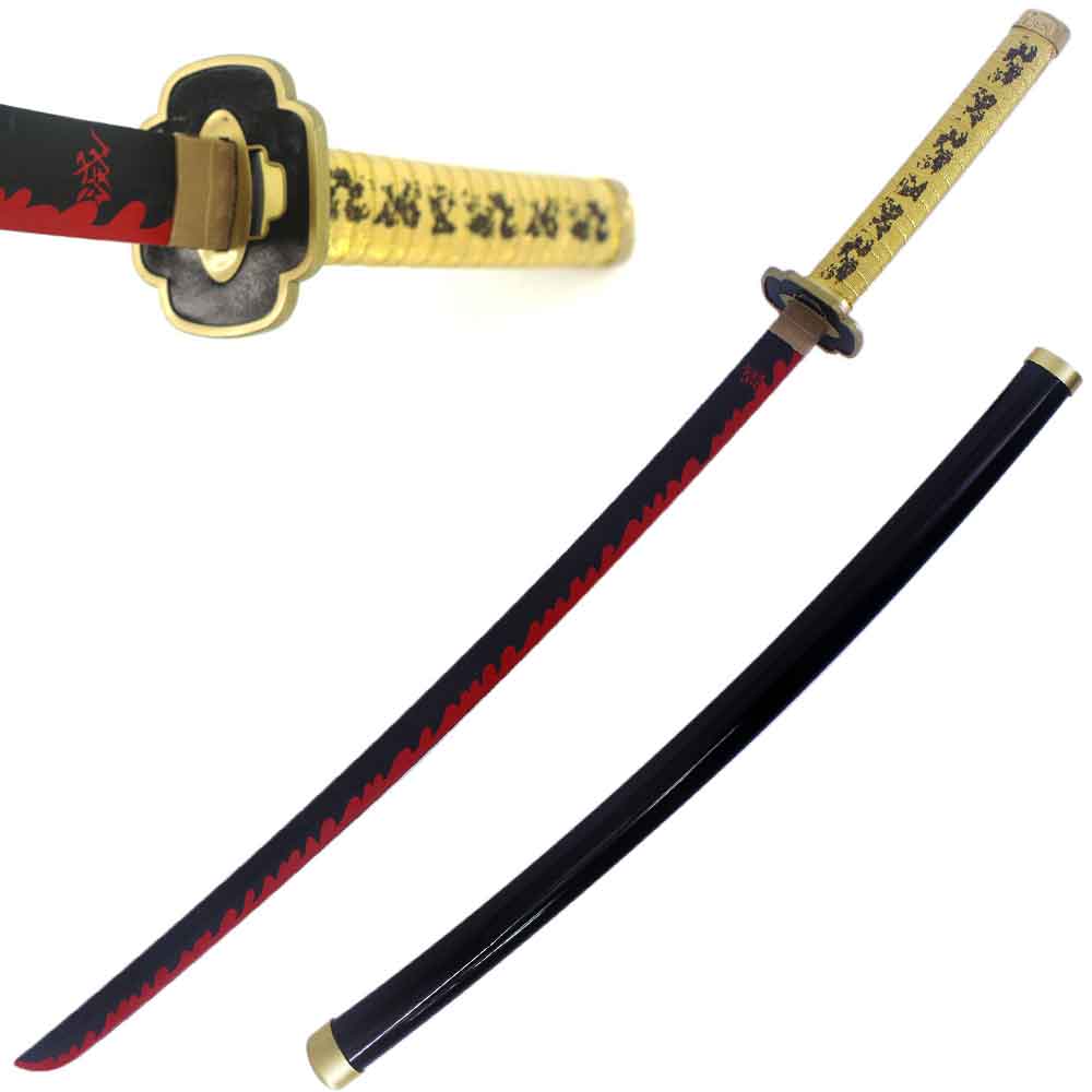40.5" ABS Plastic Blade Yoriichi Nichirin Katana Samurai Demon Sword Collectible Weapons - Tophatter Daily Deals