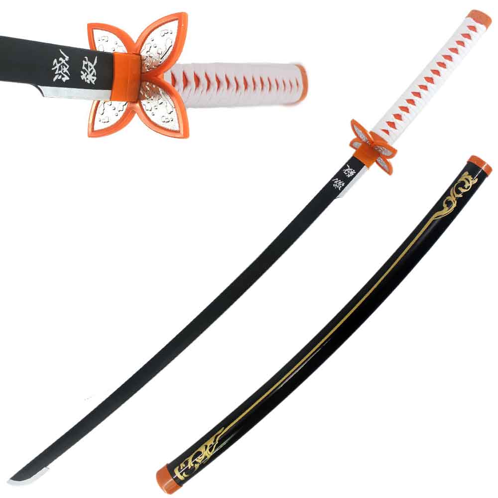 40.5" ABS Plastic Blade Shinobu Kocho Nichirin Katana Samurai Sword Demon Collectible Weapons - Tophatter Daily Deals