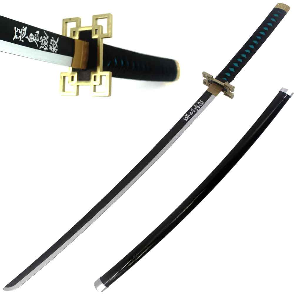 40" ABS Plastic Blade Muichiro Tokito Nichirin Katana Samurai Sword Demon Anime Collectible Weapons - Tophatter Daily Deals