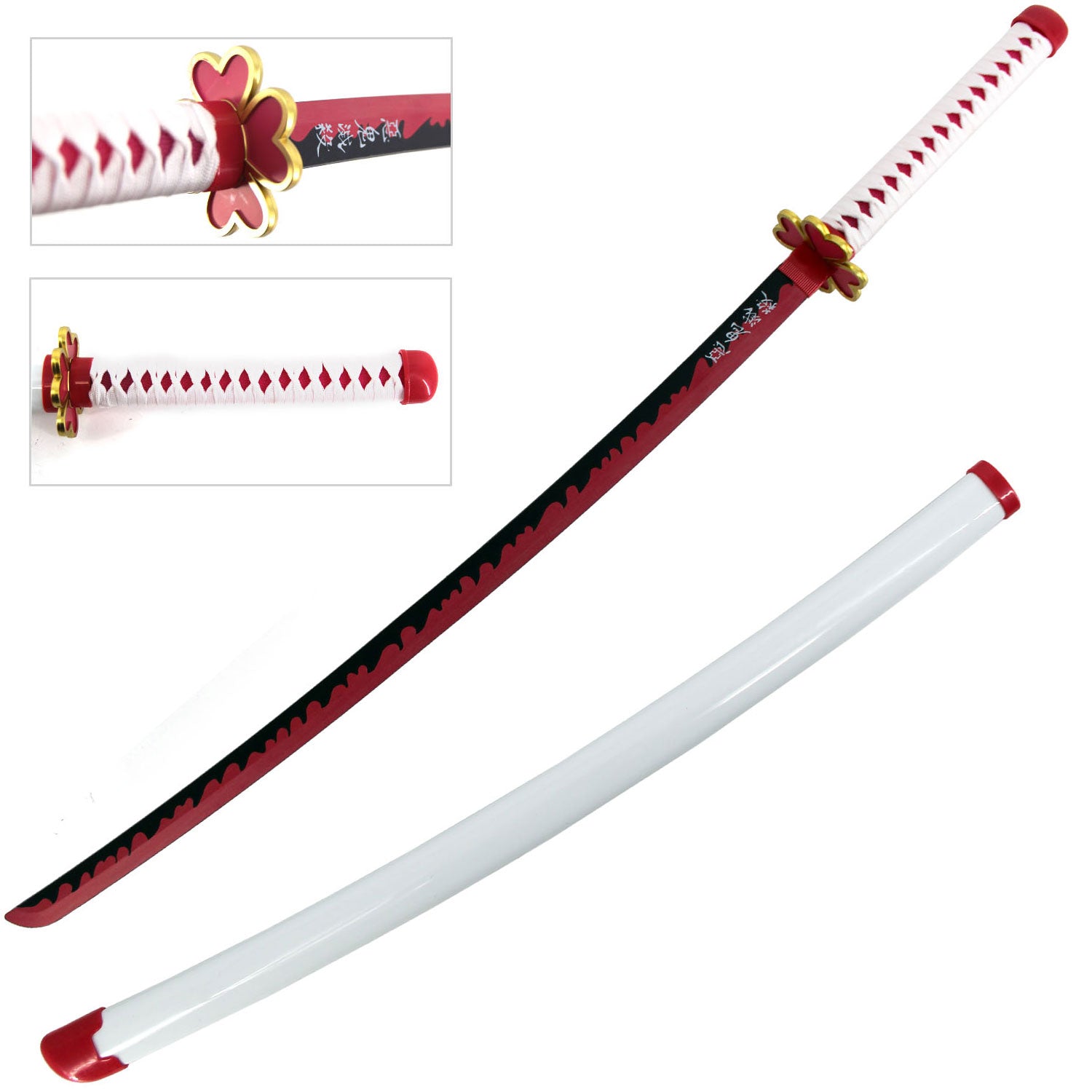 40" ABS Plastic Blade Mitsuri Kanroji Nichirin Katana Sword Demon Anime Collectible Weapons - Tophatter Daily Deals
