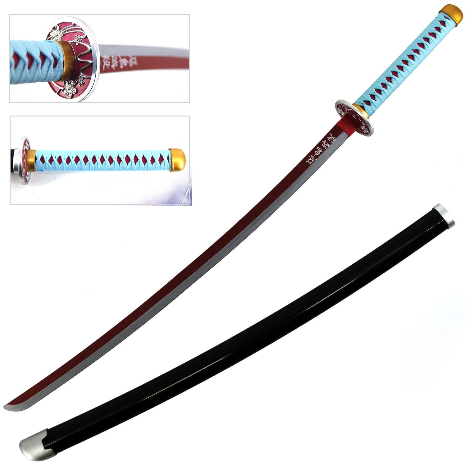 40" ABS Plastic Blade Kanao Tsuyuri Nichirin Katana Samurai Sword Demon Anime - Tophatter's Army Products & Self Defense Collectible Weapons - Tophatter Daily Deals