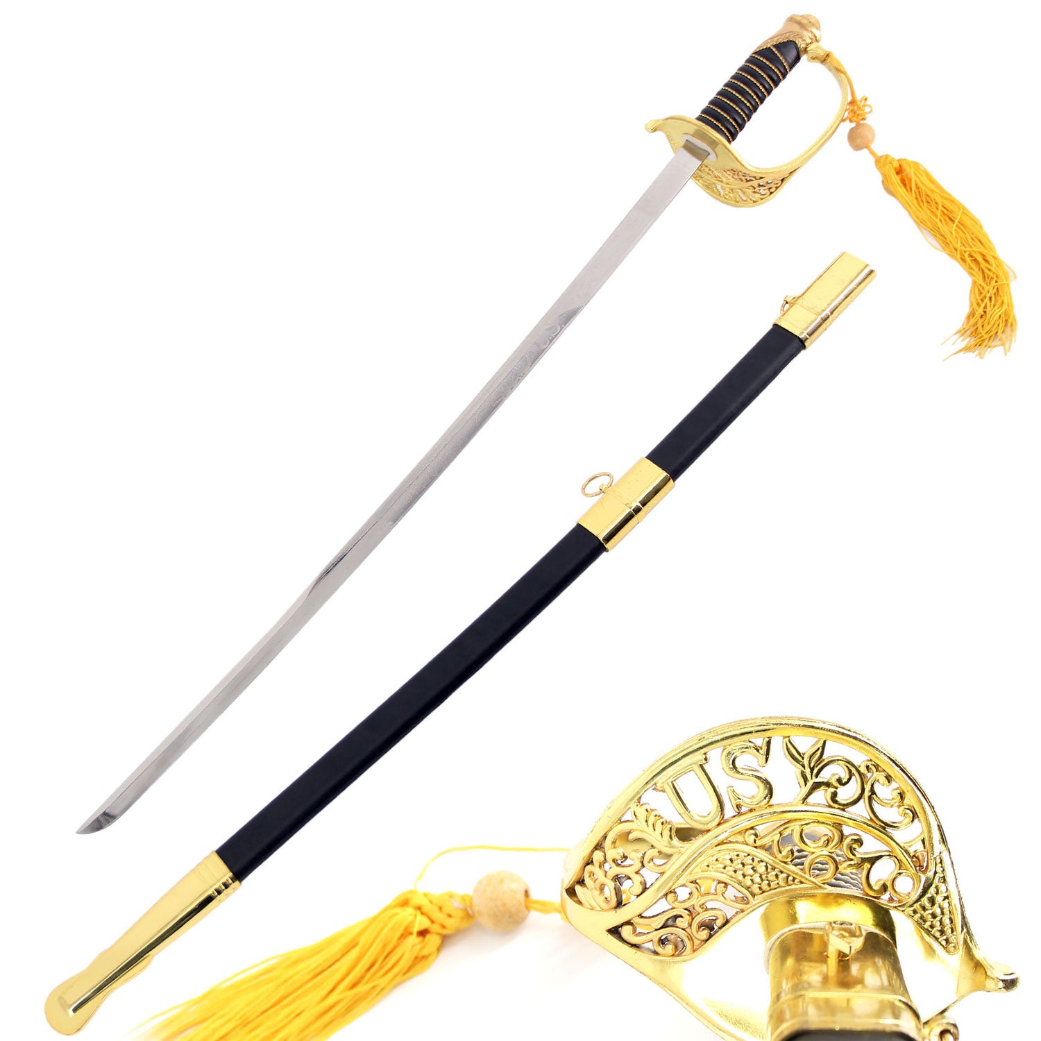 US Military Cavalry Saber Sword Union Civil War Officer Replica Saber - Tophatter's Guns'N'Weapons Store Collectible Weapons - Tophatter Daily Deals