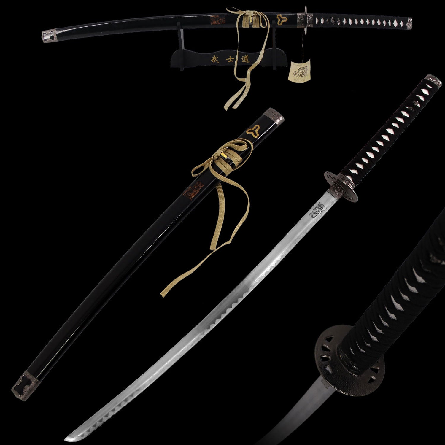 Kill Bill Bride's Sword Replica Movie Katana Lion Engraved Blade with Display Stand - Tophatter's Guns'N'Weapons Store - FREE SHIPPING Collectible Weapons - Tophatter Daily Deals