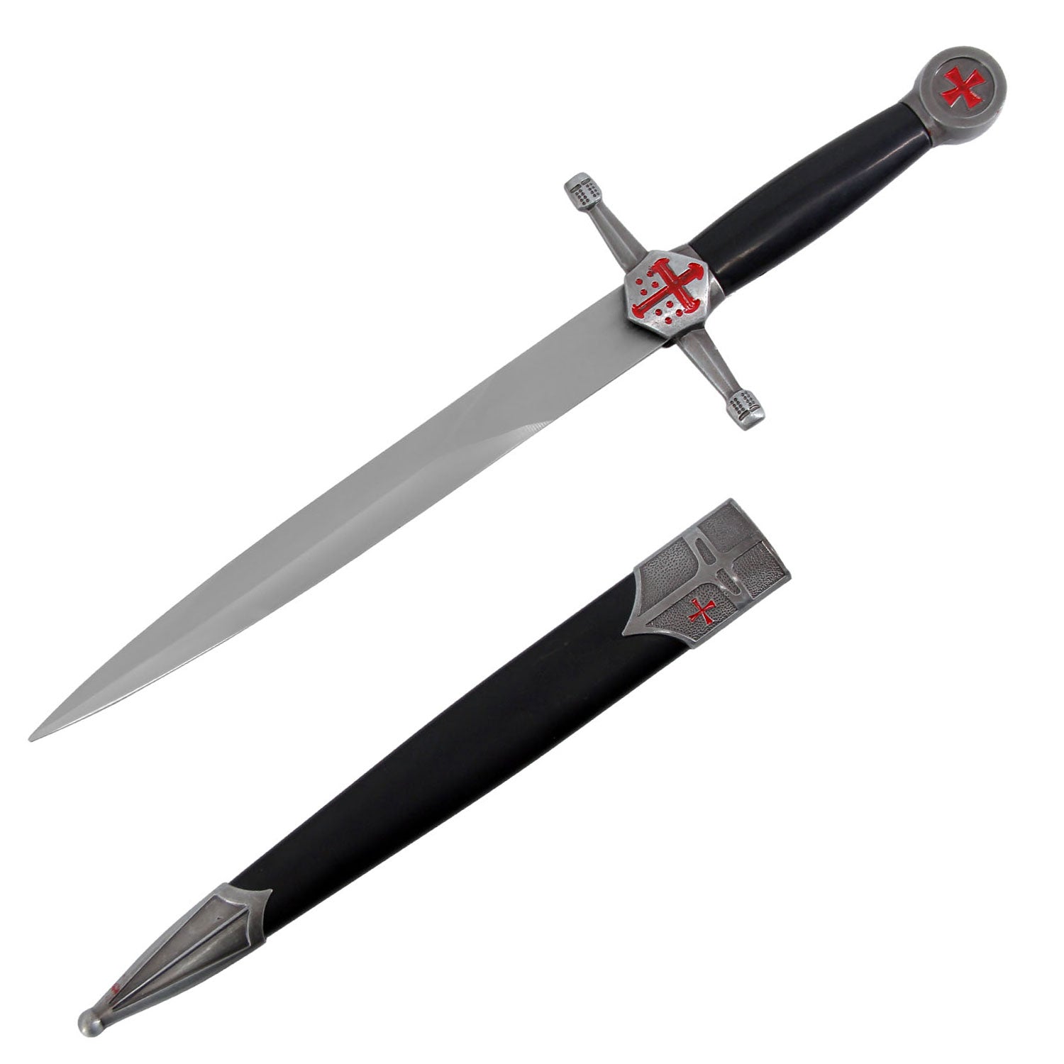 Silver Knights Templar Crusader Dagger - Tophatter's Guns'N'Weapons Store - FREE SHIPPING Collectible Weapons - Tophatter Daily Deals