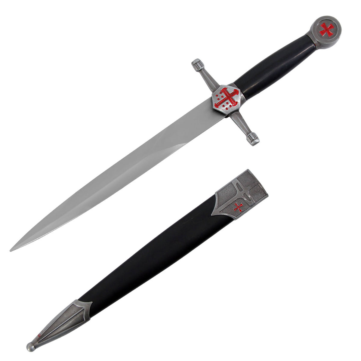 Silver Knights Templar Crusader Dagger - Tophatter's Army Products & Self Defense Collectible Weapons - Tophatter Daily Deals