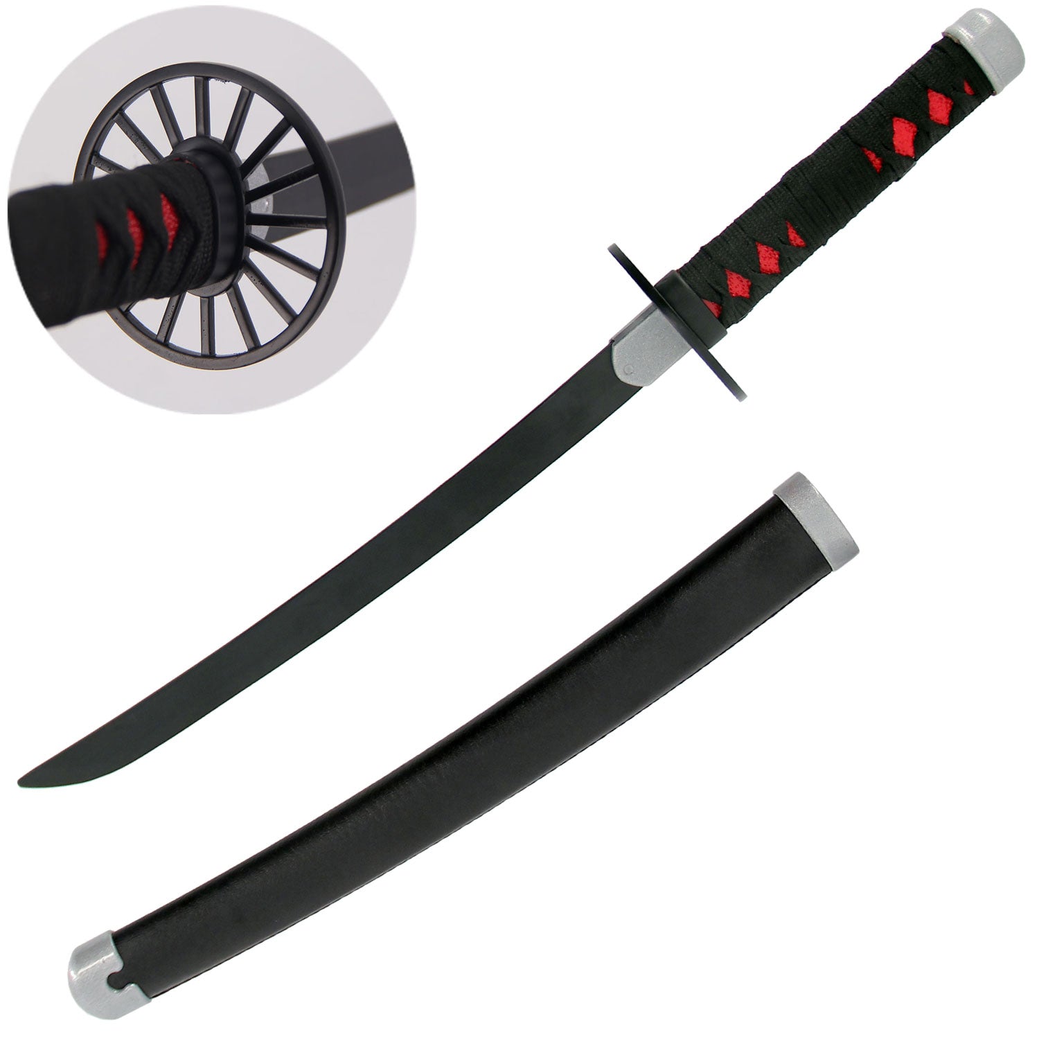 Tanjiro Kamado's Black Nichirin Miniature Katana - Tanjiro Sword - TOPHATTER'S ARMORY DEALS Collectible Weapons - Tophatter Daily Deals