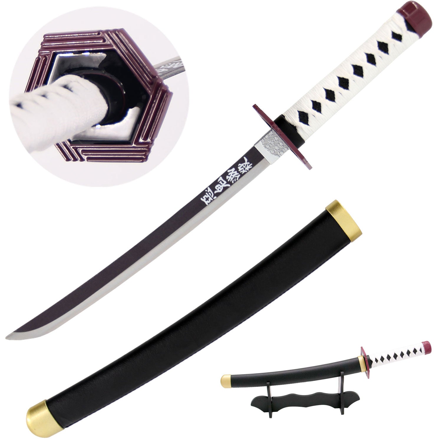Giyu Tomioka's Blue Nichirin Miniature Katana - Giyu Sword - TOPHATTER'S ARMORY DEALS Collectible Weapons - Tophatter Daily Deals