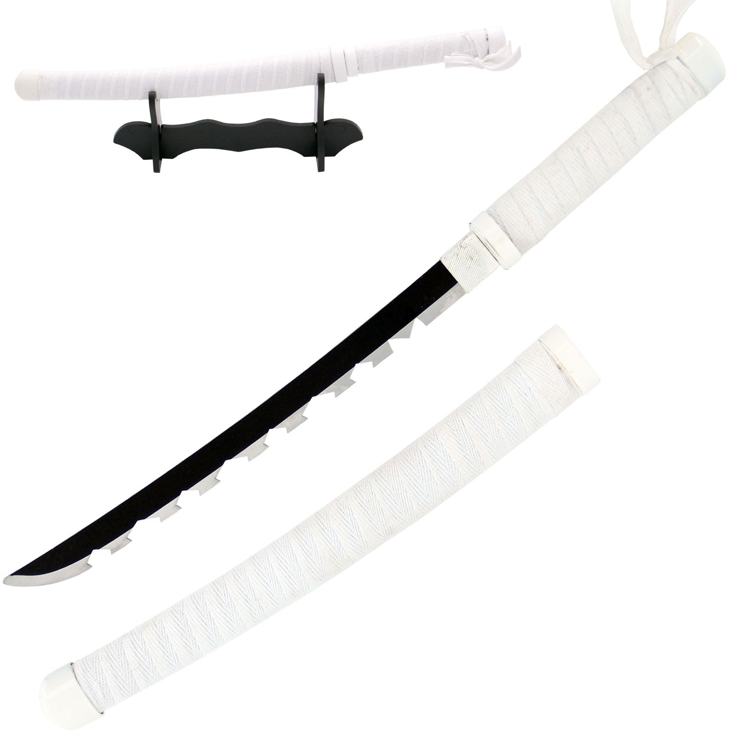 Inosuke Hashibira's Indigo-Gray Nichirin Miniature Katana - Inosuke Sword - TOPHATTER'S ARMORY DEALS Collectible Weapons - Tophatter Daily Deals