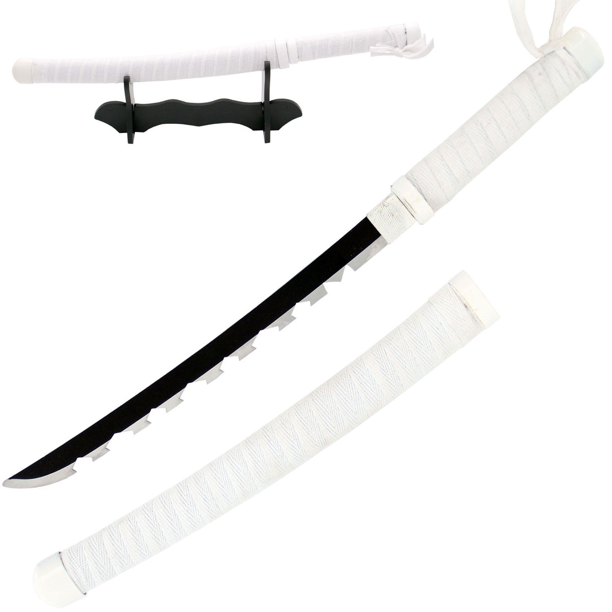 Inosuke Hashibira's Indigo-Gray Nichirin Miniature Katana - Inosuke Sword - Tophatter's Inc. Weapons Store Online Collectible Weapons - Tophatter Daily Deals