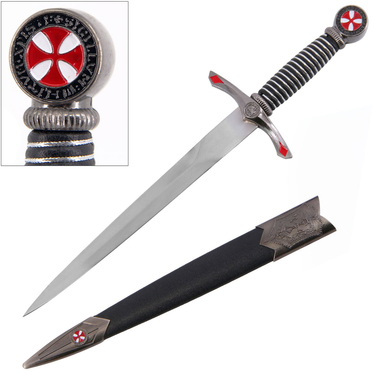 Seal Guard Templar Dagger with Sheath - Tophatter's Guns'N'Weapons Store - FREE SHIPPING Collectible Weapons - Tophatter Daily Deals