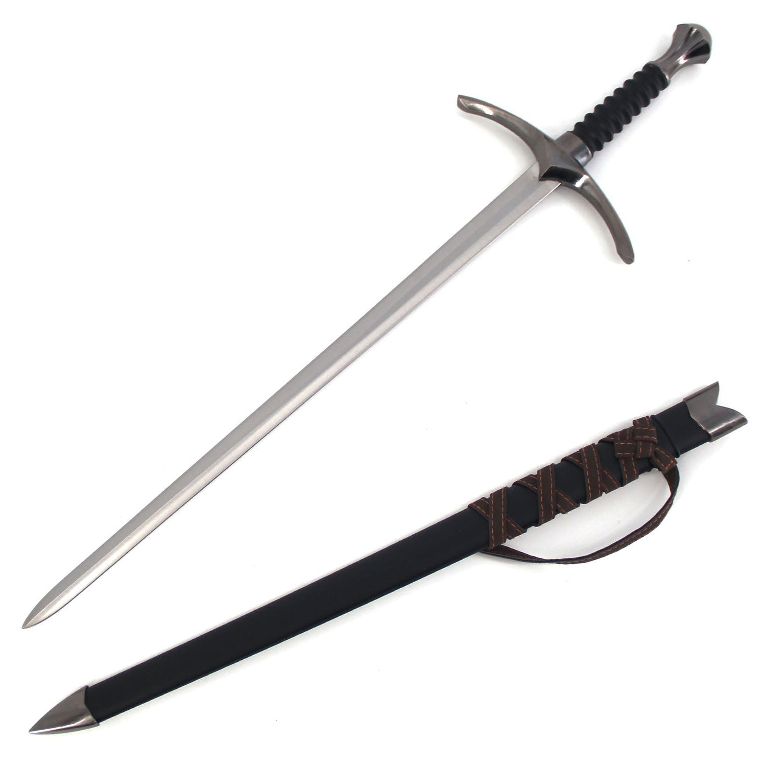 24 Inch Steel Short Sword with Scabbard Collectible Weapons - Tophatter Daily Deals