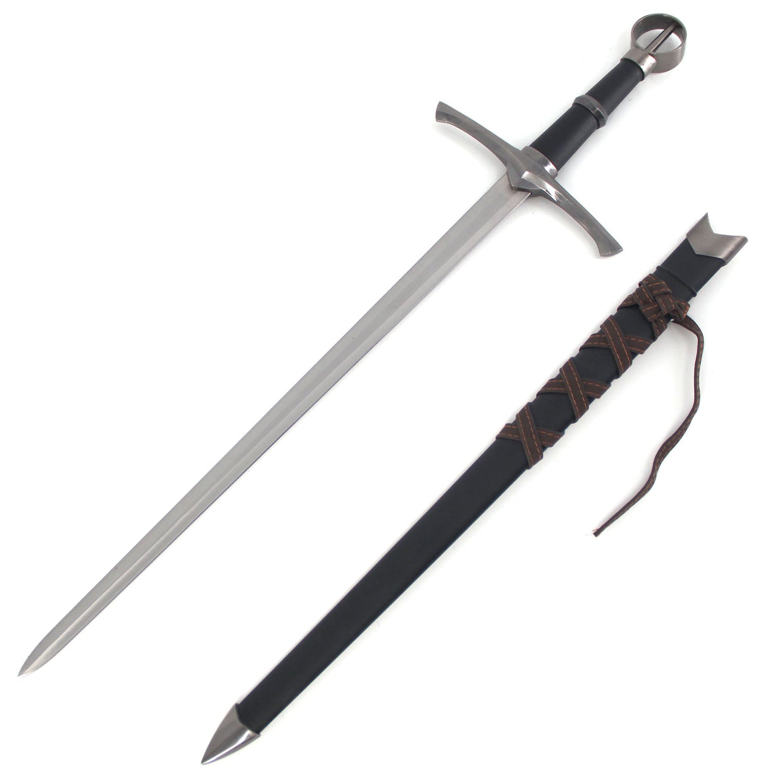 24 Inch Medieval Short Sword with Scabbard Collectible Weapons - Tophatter Daily Deals