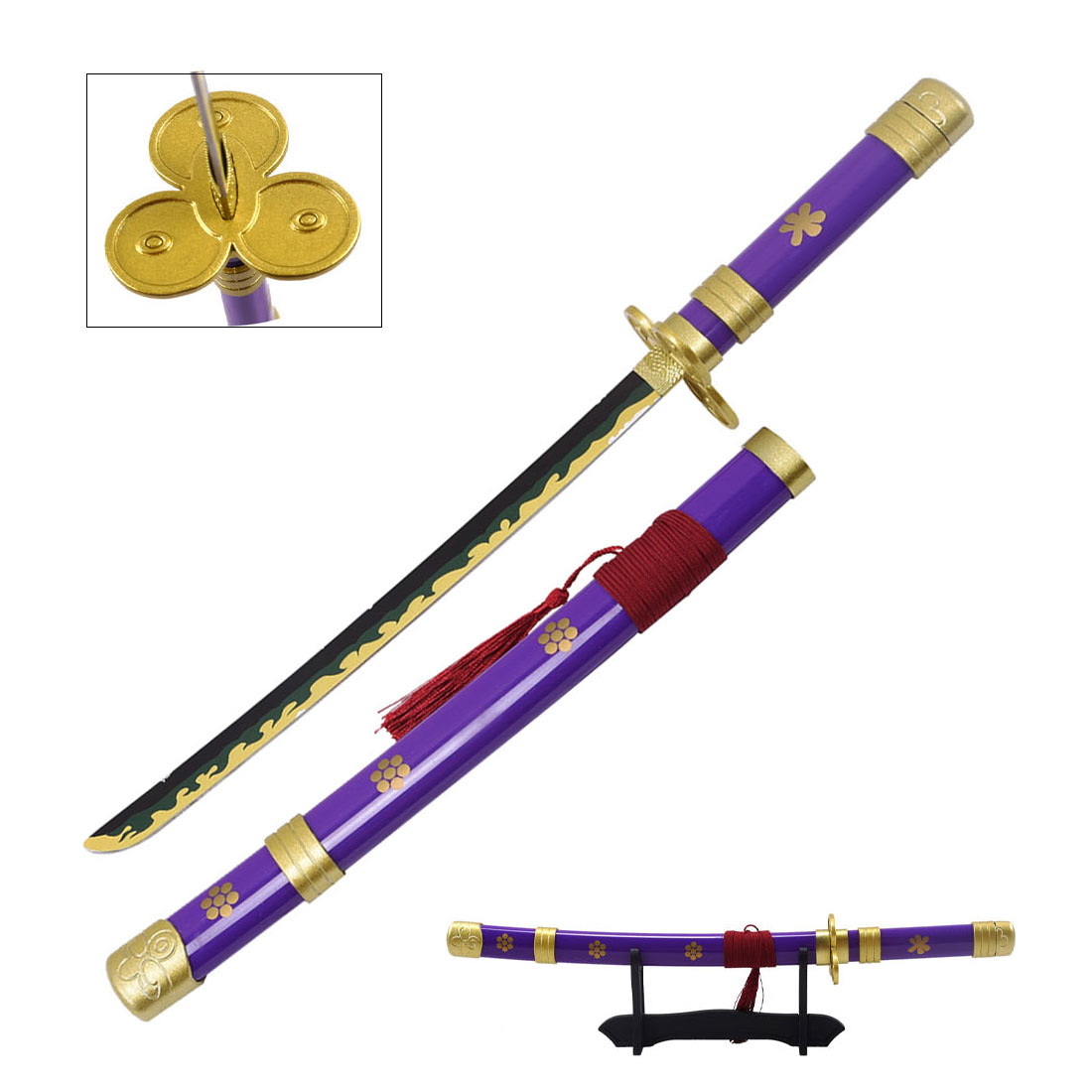 Roronoa Zoro's Purple "Enma" Mini Katana - Tophatter's Army Products & Self Defense Collectible Weapons - Tophatter Daily Deals