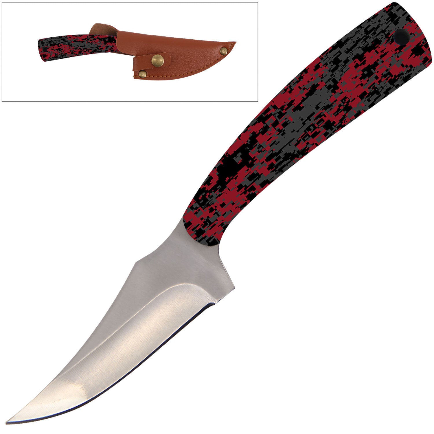 7 Inch Full Tang Fixed Blade Knife Abstract Handle for Hunting, Skinning - Tophatter's Guns'N'Weapons Store Collectible Weapons - Tophatter Daily Deals
