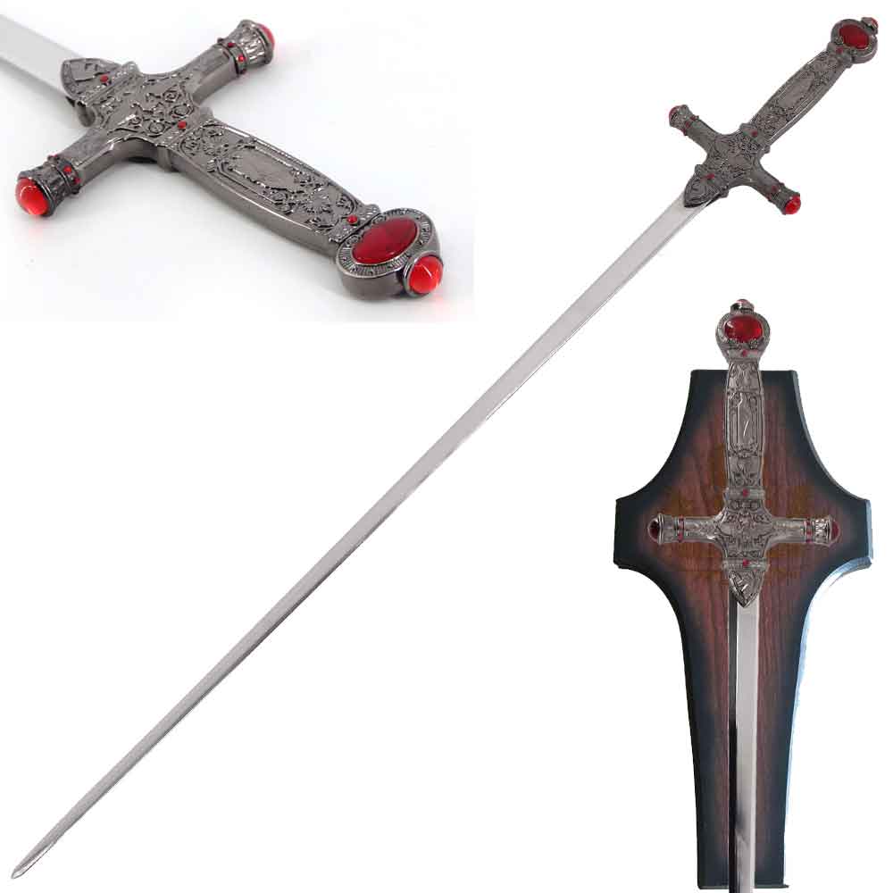 34" Goblin House of Gryffin Magical Wizard Sword With Wall Plaque - TOPHATTER'S ARMORY DEALS Collectible Weapons - Tophatter Daily Deals