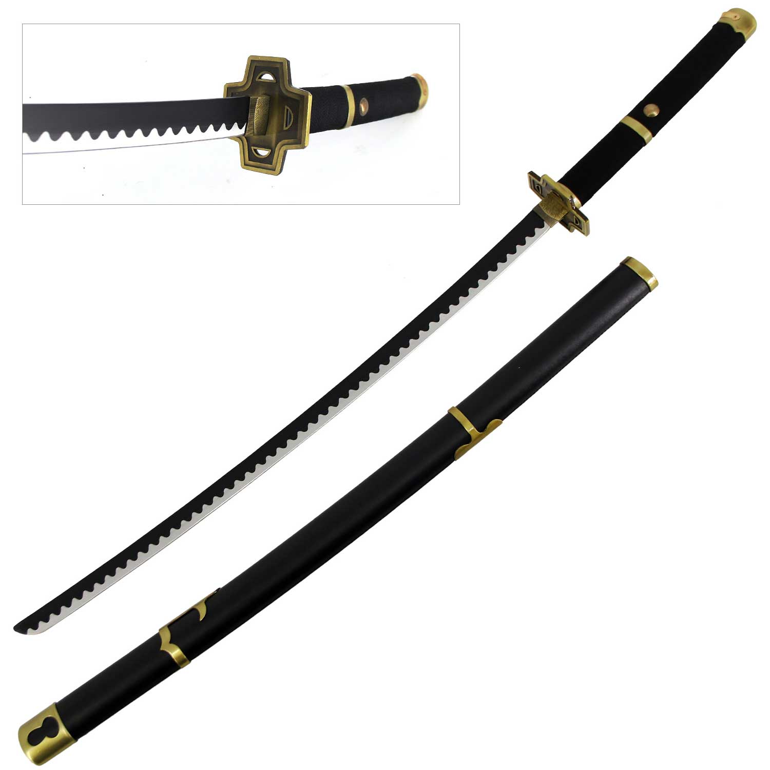 Zoro's Yubashiri Replica Sword Stainless Steel Katana - TOPHATTER'S ARMORY DEALS Collectible Weapons - Tophatter Daily Deals