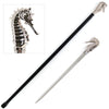 Silver Luxury Hippocampus Sea Horse Handle Cane Sword Collectible Weapons - Tophatter Daily Deals