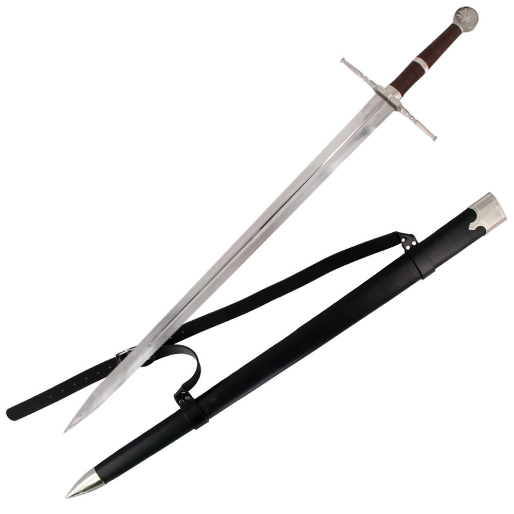 48 3/4" Silver Warrior Destroyer Steel Sword With Scabbard - Tophatter's Guns'N'Weapons Store - FREE SHIPPING Collectible Weapons - Tophatter Daily Deals