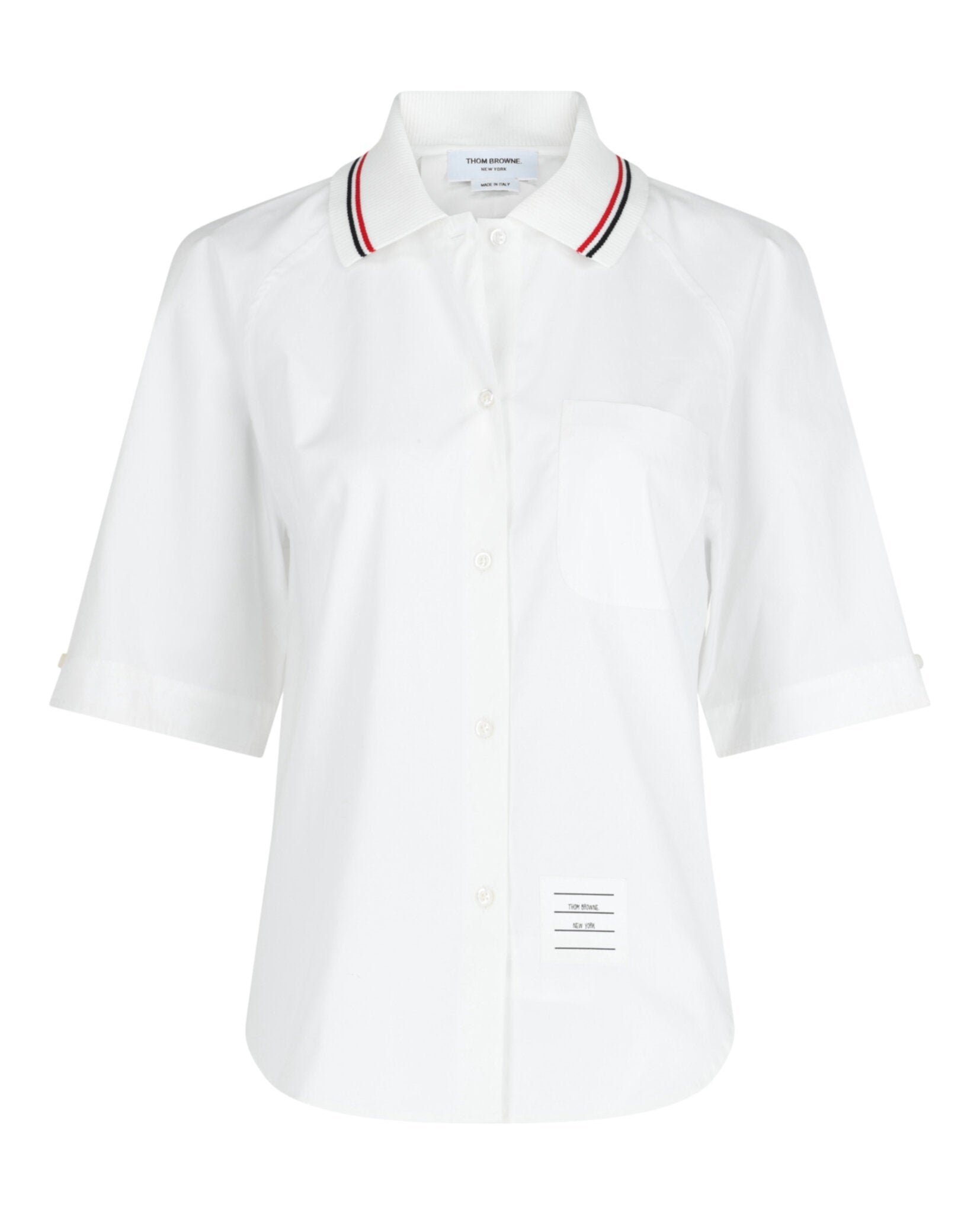 Thom Browne Poplin Box Pleated Shirt White Long Sleeves - Tophatter Daily Deals
