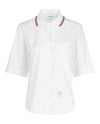 Thom Browne Poplin Box Pleated Shirt White Long Sleeves - Tophatter Daily Deals