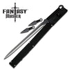 Black Silver Blade Double Edge with 2 Kunai Throwing Knives Ninja Sword Set - Tophatter's Army Products & Self Defense Collectible Weapons - Tophatter Daily Deals