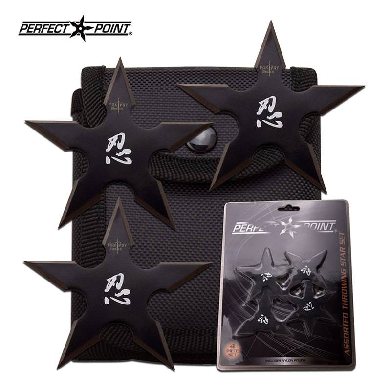 Ninja Shuriken 3-Piece Practice Throwing Stars Set Collectible Weapons - Tophatter Daily Deals