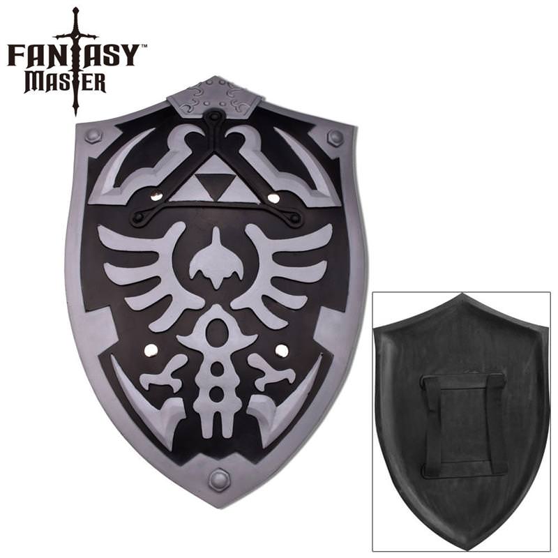 Dark Foam Zelda Hylian Cosplay Shield - TOPHATTER'S ARMORY DEALS Collectible Weapons - Tophatter Daily Deals
