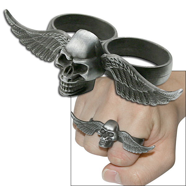 Chopper Two Finger Skull Ring - Tophatter's Guns'N'Weapons Store Collectible Weapons - Tophatter Daily Deals