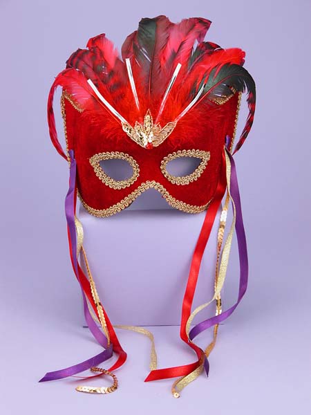 Women's Red & Black Venetian Mask Halloween Masks - Tophatter Daily Deals