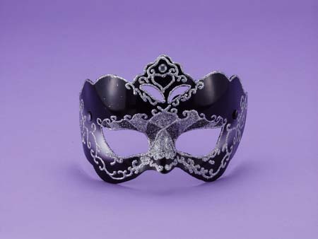 Women's Black & Silver Half Mask Halloween Masks - Tophatter Daily Deals