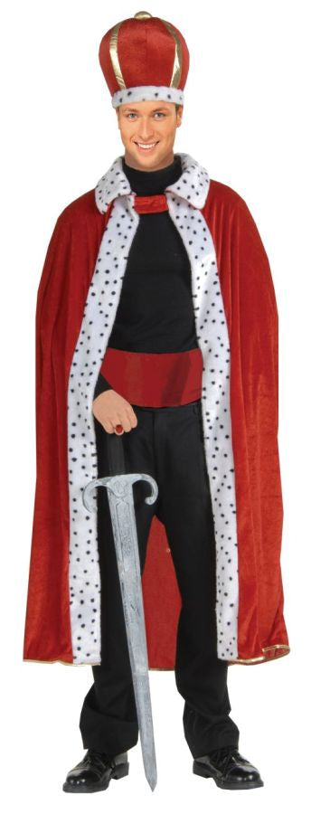 King Robe & Crown Set Adult Halloween Hats & Headpieces - Tophatter Daily Deals