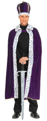 King Robe & Crown Set Adult Halloween Hats & Headpieces - Tophatter Daily Deals